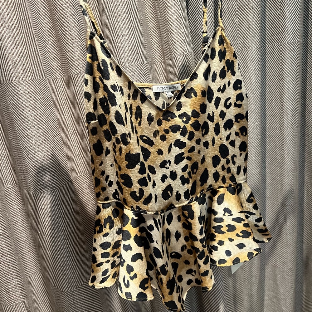 Ronny Kobo animal print top